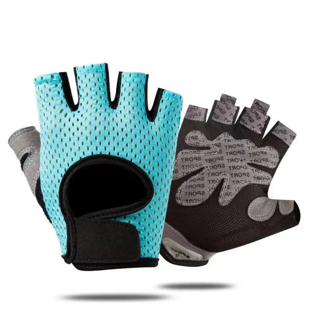 Breathable Weight Lifting Gloves Curved Open Back Shockproof Cycling Motorcycle Gloves Wearproof Non-Slip