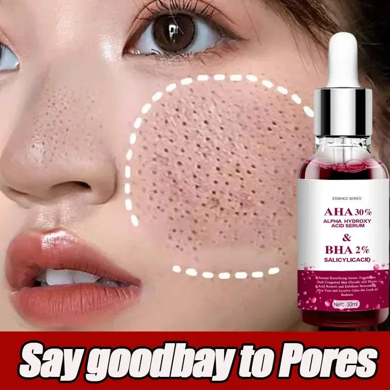 2495  Shrink Pores Serum Salicylic Fruit Acid Face Remove Blackheads Oil Control Gel Whitening Moisturizing Smooth Skin Care Pro