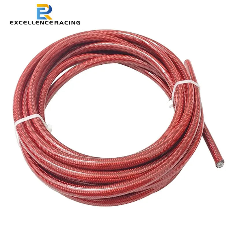 Motorcycle AN3 5m/lot braided Stainless Steel PTFE brake line hose FLUID HYDRAULIC hose PTFE brake line Gas Oil Fuel tube pipe