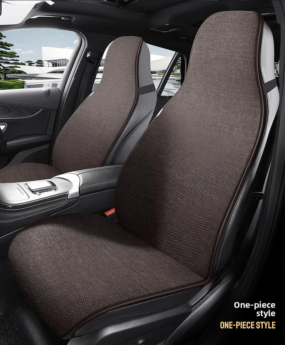All Season Linen Universal Car Seat Cover Breathable Flax Anti-Slip Cover Car Seats Protection SUV Sedan Seat Cushion
