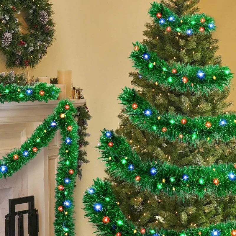 2/4/10M Christmas Decoration Garland Artificial Greenery Decor for Xmas Tree Outdoor Home Party Front Door New Year 2026 Decor