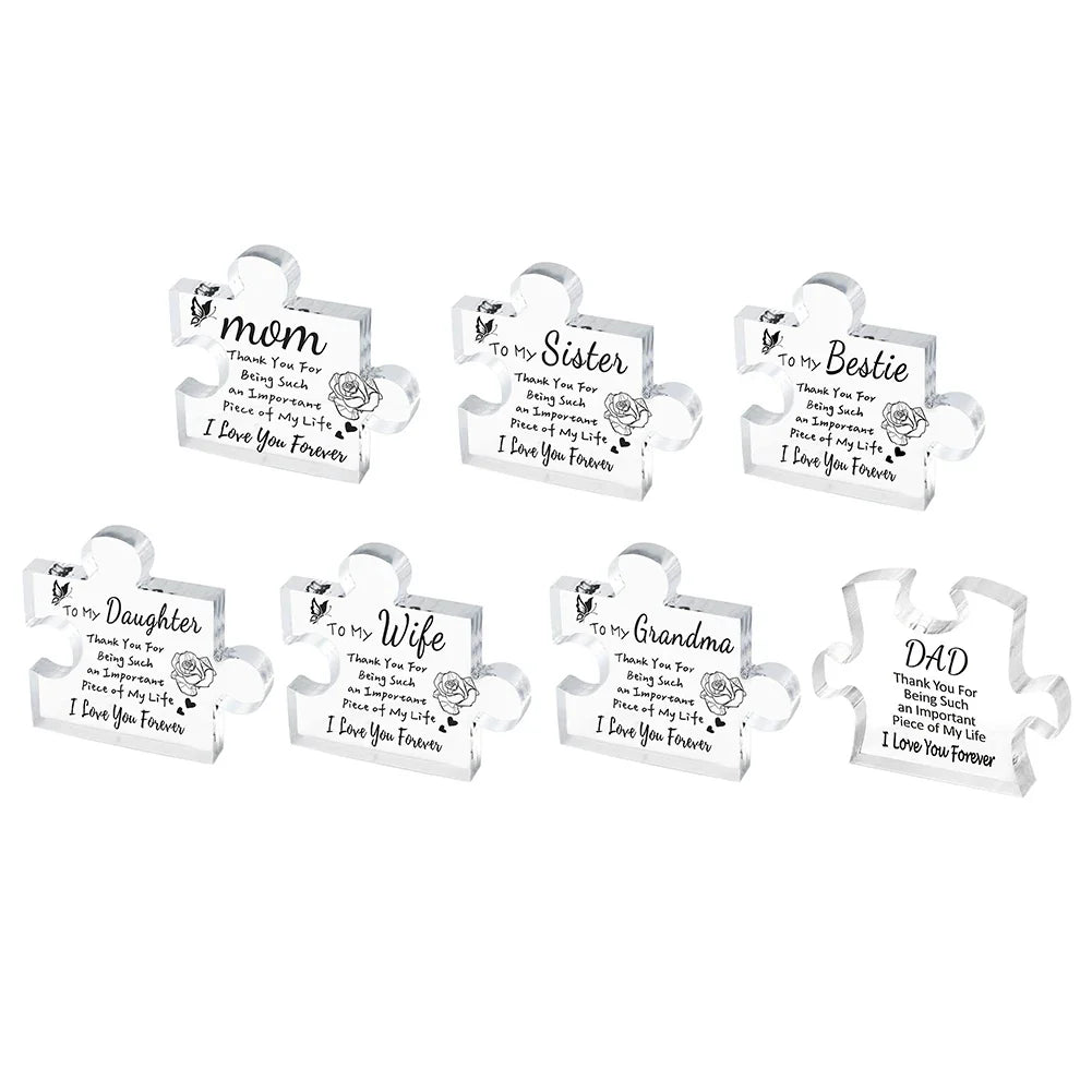 Acrylic Puzzle Decoration Decorative Acrylic Table Puzzle Decor Multifiunctional Best Gifts for Parents Relatives