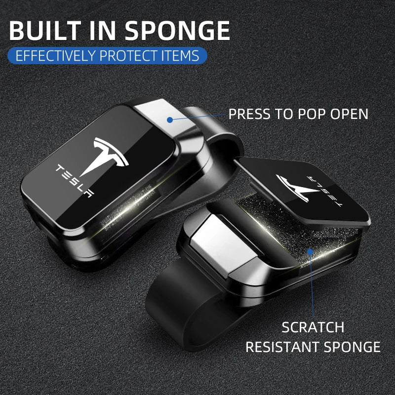 Car Glasses Clip Car Sun Visor Automotive Hanger Clip Ticket Card Mount Clips for TESLA MODEL 3 MODEL Y MODEL X