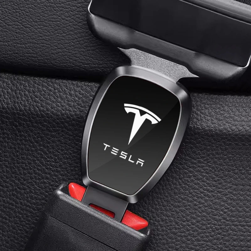 1/2PCS Car safety seat belt buckle clip car accessories For Tesla model 3 model X Y style Roadster Car styling