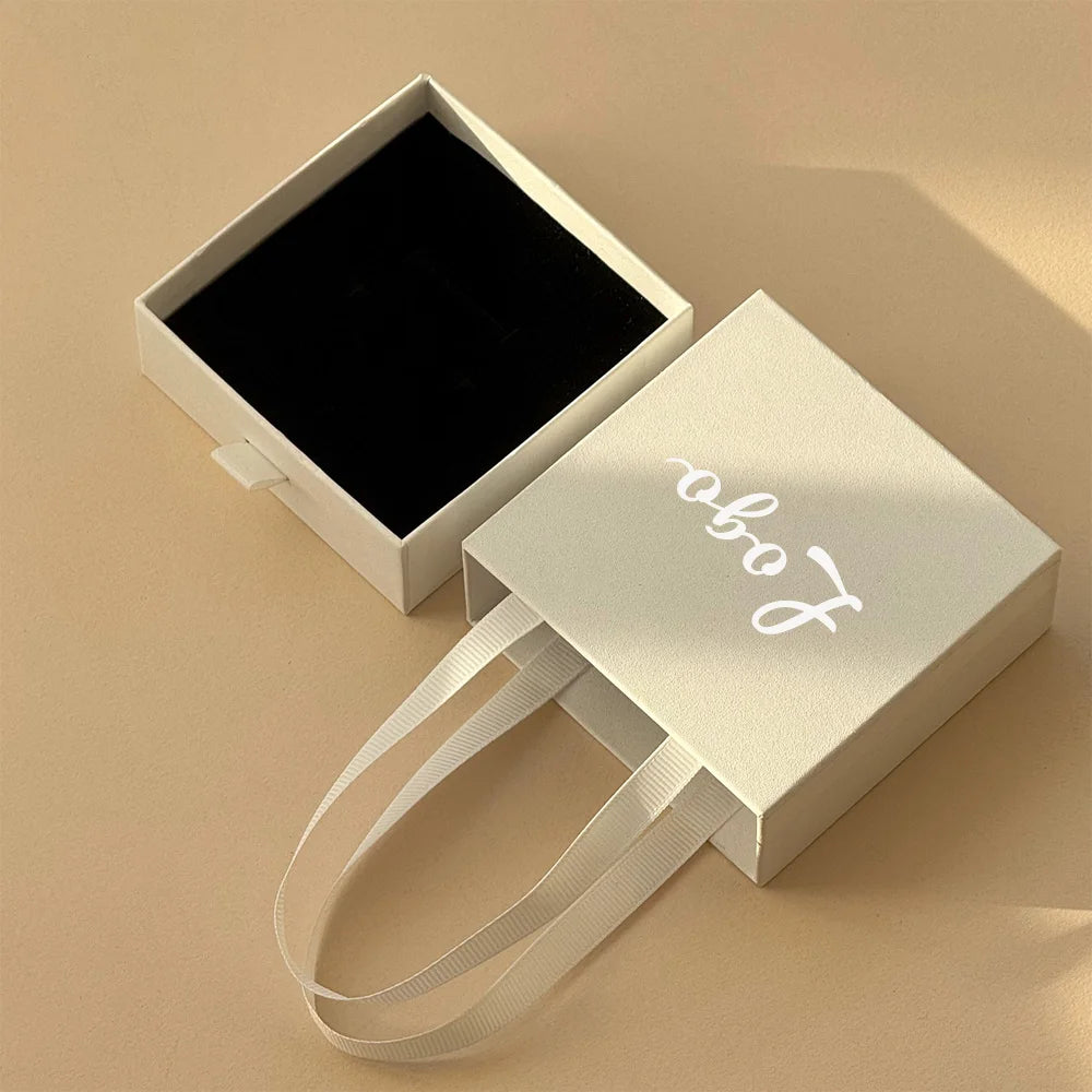 Personailzed Handheld Drawer Jewelry Box Earrings Ring Pendant Bracelet Necklace Storage Display Case Portable Jewelry Packaging