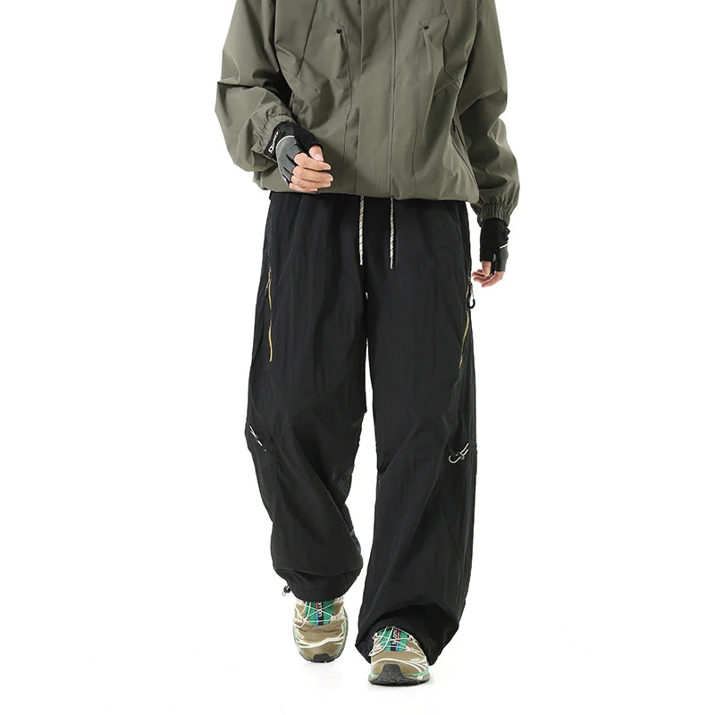 Urban Functional Workwear Fleece Pants For Men Women In Winter Loose Outdoor Hiking Mountaineering Casual Straight Trousers
