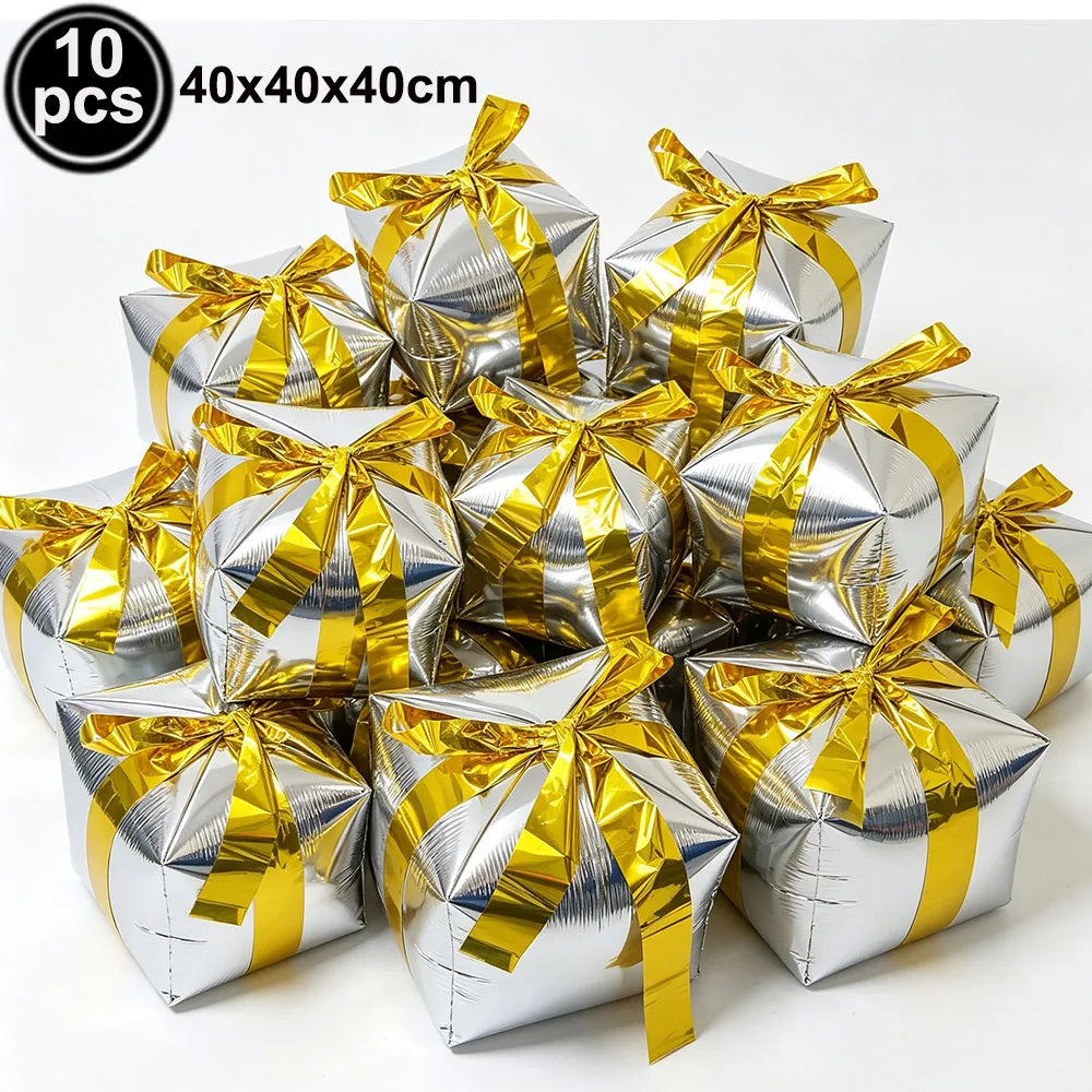 Standing Christmas Santa Claus Foil Balloon Christmas Tree Street Light Balloons Christmas Home Indoor Party Decorations New Yea