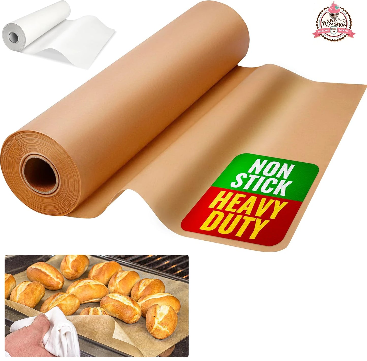 Parchment Paper Roll Non-stick Baking Bread Cake Cookie Egg Dart Paper Sheets For Cooking Grilling Steaming Baking Air Fryer