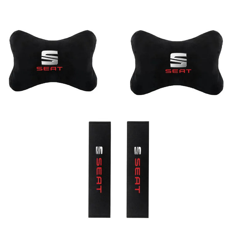 Car Headrest Lumbar Rest Cushion Neck Support Neck Pillow for Seat Leon IBIZA Arona Arosa Ateca Cordobe Exeo Mii Tarraco Leon