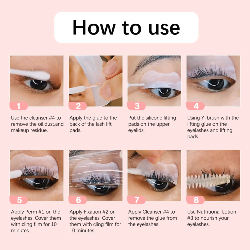 Free Shipping Lash Lift Kit Long Lasting Eyelash Lifting Perming Lotion Fixation Glue Curly Lasher Beauty Salon Home Use Pro Kit