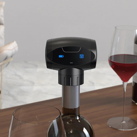 Electric Wine Saver Vacuum Pump with Wine Stopper Wine Bottle Sealer Wine Cork Vacuum Wine Bottle Cap Automatic Vacuum Retain