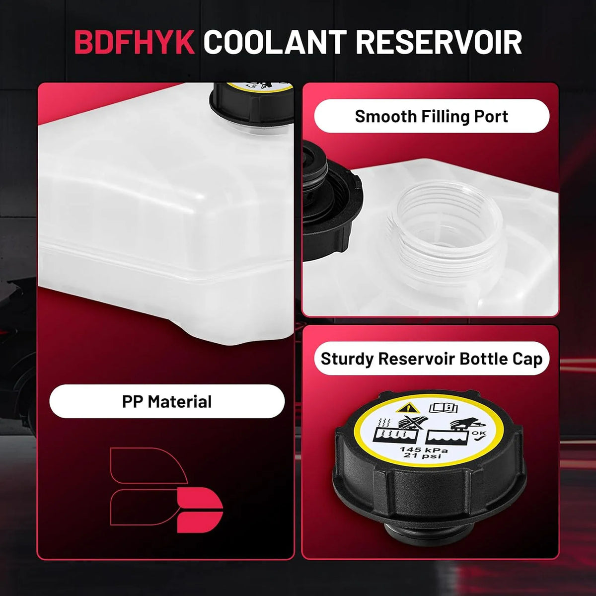 Car Coolant Expansion Reservoir Overflow Tank for Ford Fiesta EcoSport 603-381 DAKG-BE8Z8A BE8Z8100A BE8Z8A080A DG9Z8100A