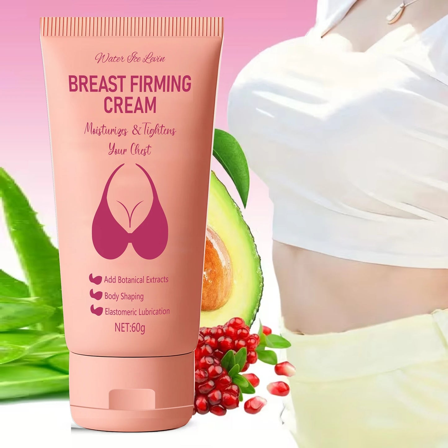 Breast Firming Cream: Light Texture, Nourishes/Moisturizes, Collagen/Shea Butter, Boosts Elastic & Smooth Chest Skin