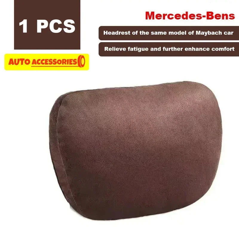 2PCS Car Headrest Neck Support Seat / Maybach Design S Class Soft Universal Adjustable Car Pillow Neck Rest Cushion High Quality