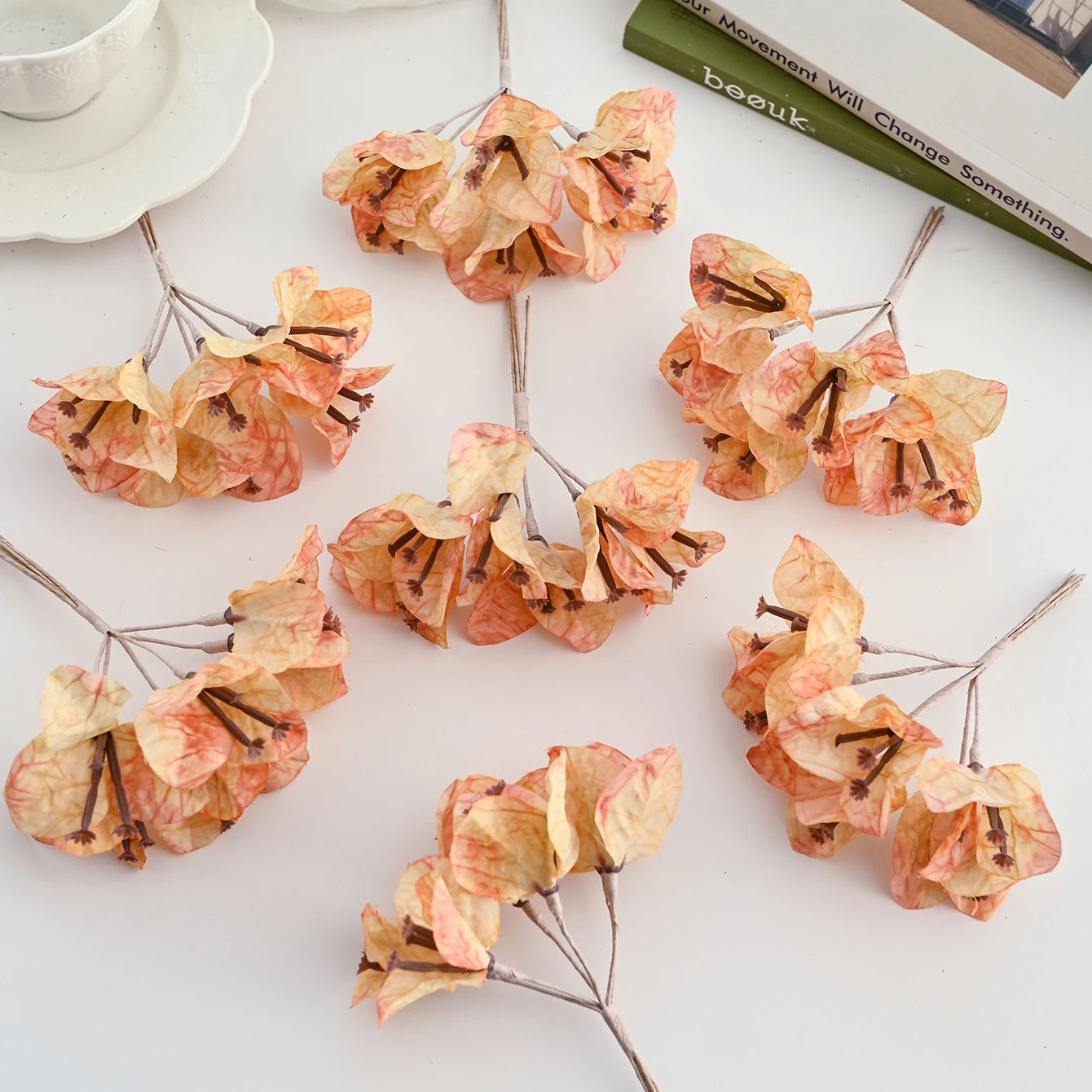 1/3PCS Artificial Flowers Bougainvillea Mini Bouquets Home Gardens Decoration Christmas Tree Garlands Handmade Wedding DIY Gifts