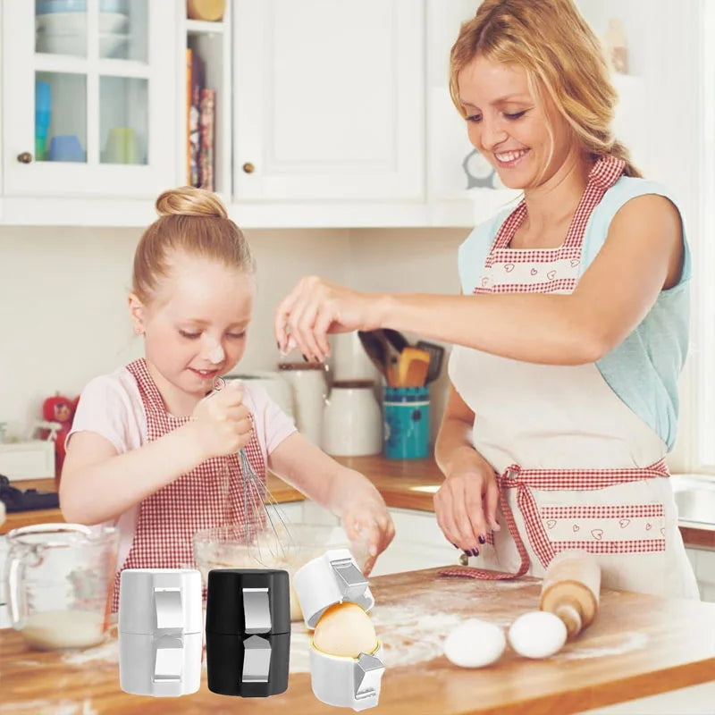 New Egg Shell Opener Manual Eggs Breaker Non-Stick Hand Eggshell Separator Portable Egg Shell Opener Tools Egg Peeler