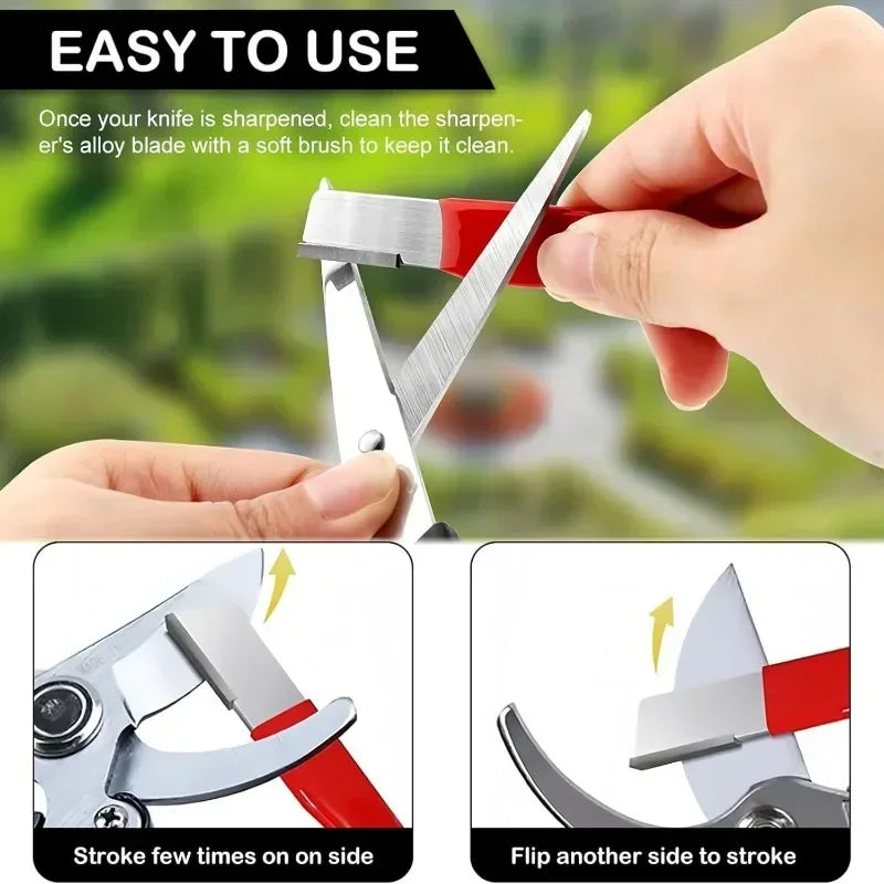 10/1PCS Portable Quick Sharpener Handheld Knife Grinding Stone Steel Sharpener for Axe Scissors Pocket Kitchen Garden Tools