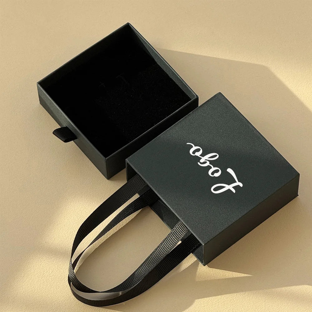 Personailzed Handheld Drawer Jewelry Box Earrings Ring Pendant Bracelet Necklace Storage Display Case Portable Jewelry Packaging