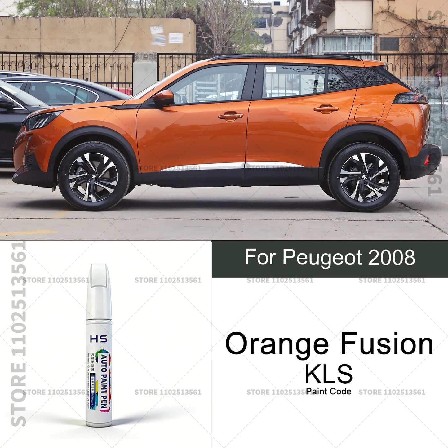 For Peugeot 2008 Touch Up Paint Pen Car Paint Scratch Repair Tool White Orange Tourmaline Phantom Red Scented White Makaha Brown