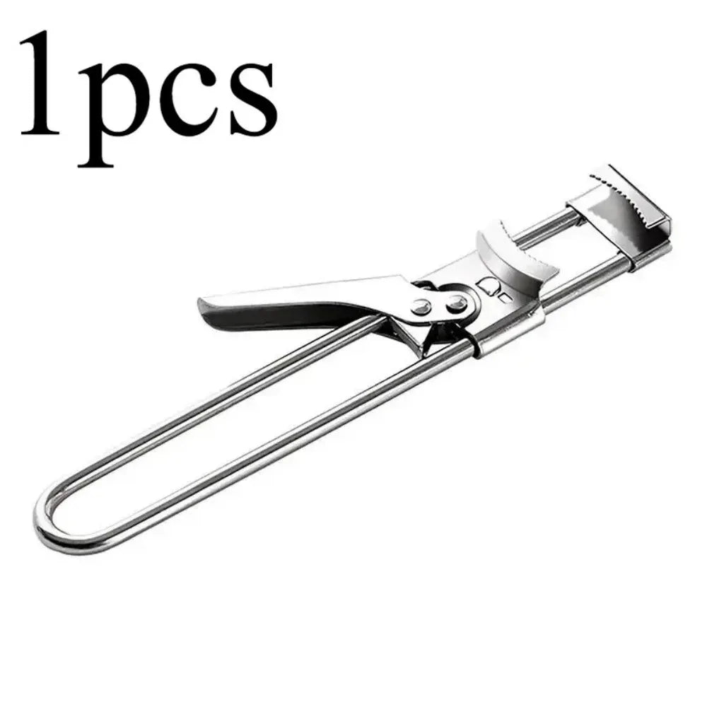 1/2Pcs Heavy Duty Stainless Steel Adjustable Multi Function Labor Saving Bottle Jar Can Opener Easy Grip Kitchen Tool Accessorie