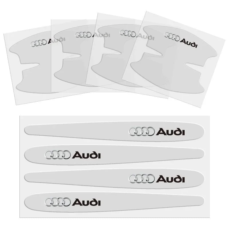8pcs Car Door Bowl Door Handle Anti Scratch Sticker Auto TPU Transparent Protective Film for Audi A3 A4 A5 A6  A7 A8 Q3 Q5 Q7 S3