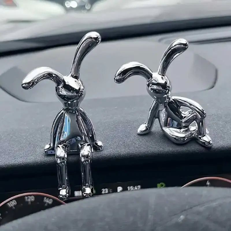 2-4pcs Long-Eared Rabbit Cartoon Decoration Accessories Living Room Bedroom Car Decoration Desktop Decorative Ornamet