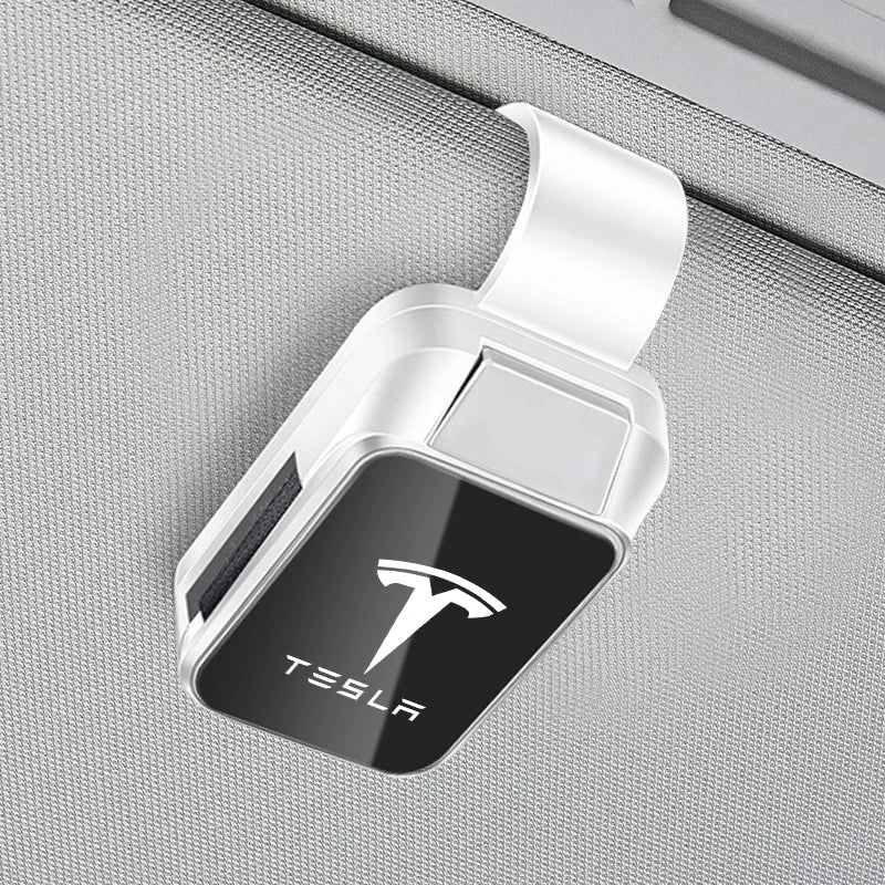 Car Glasses Clip Car Sun Visor Automotive Hanger Clip Ticket Card Mount Clips for TESLA MODEL 3 MODEL Y MODEL X