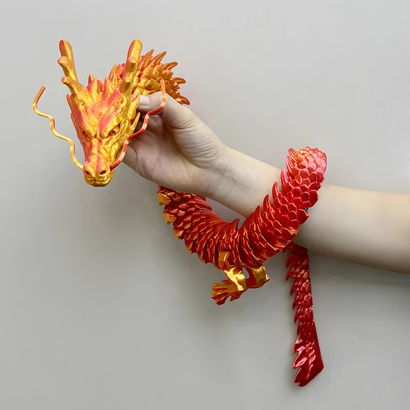 88CM 3D Printed Gem Dragon Crystal Fidget Toy Rotatable Articulated Dragon Gift for ADHD Perfect for Birthdays Gift Holiday gift