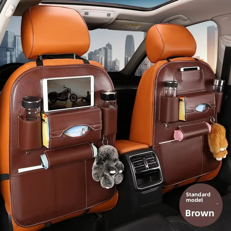 KASYPHE 2026 New Car Seat back Storage Organizer Bag Universal PU Leather Multifunction Storage Box Stowing Tidying Pocket Auto