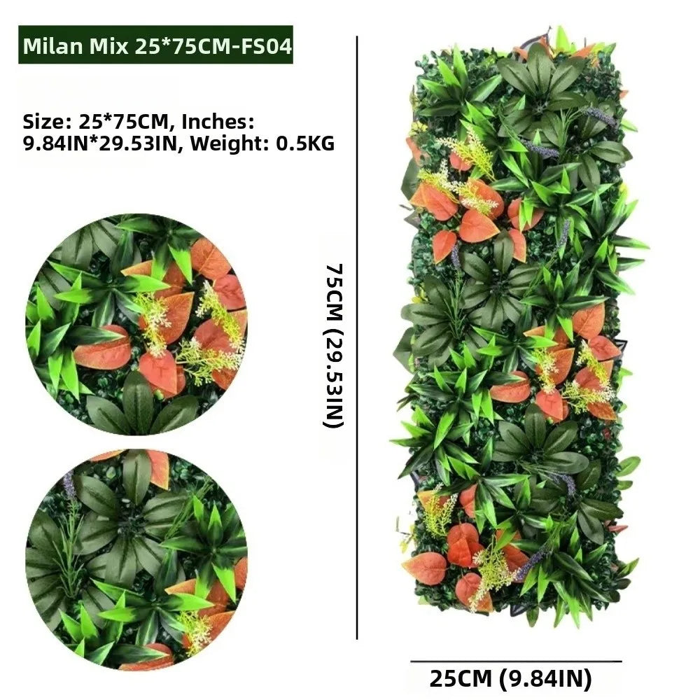 Realistic Artificial Plant Grass Wall Ivy Rattan Leaves Faux Jungle Grass Panel Vibrant Greenery Branches