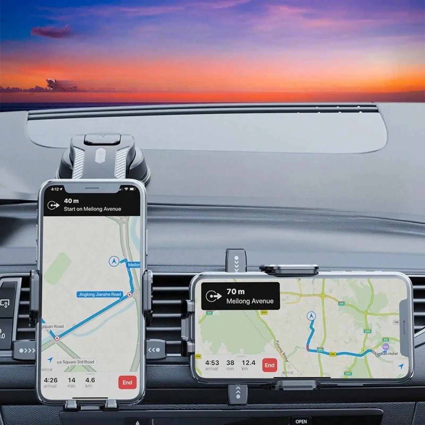 Multi-Scenario Car Phone Mount - Adjustable Suction Cup Holder For Navigation
