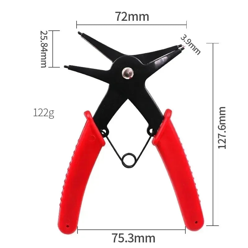 1pc Circlip Pliers 2 in 1 Internal and External Dual Purpose Pliers External Spring Pliers Large Retaining Ring Removal Tool