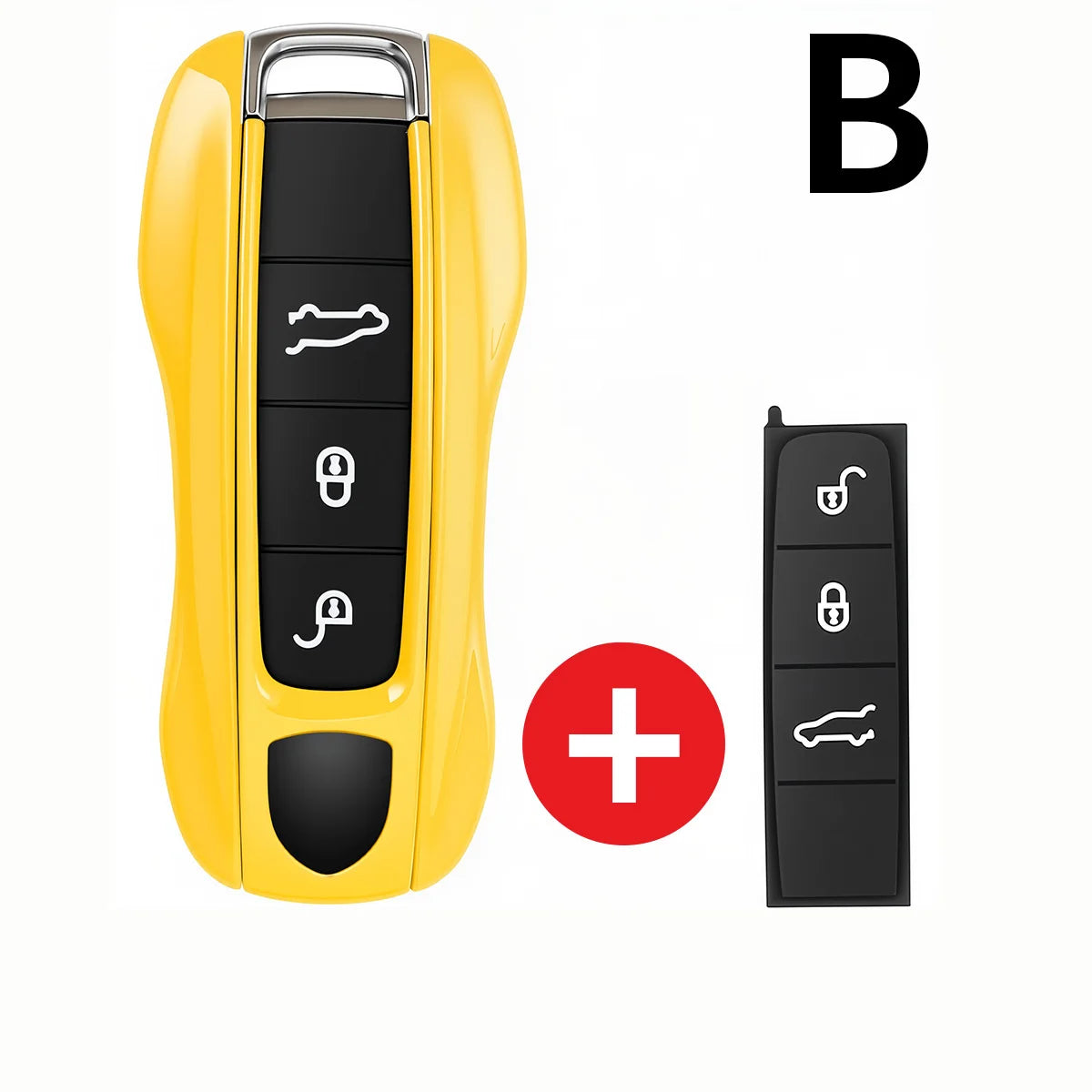 For Porsche Panamera Carrera Macan Boxster Cayman Cayenne Taycan 911 970 981 991 Car Smart Remote Key Case Fob Covers Set Shell