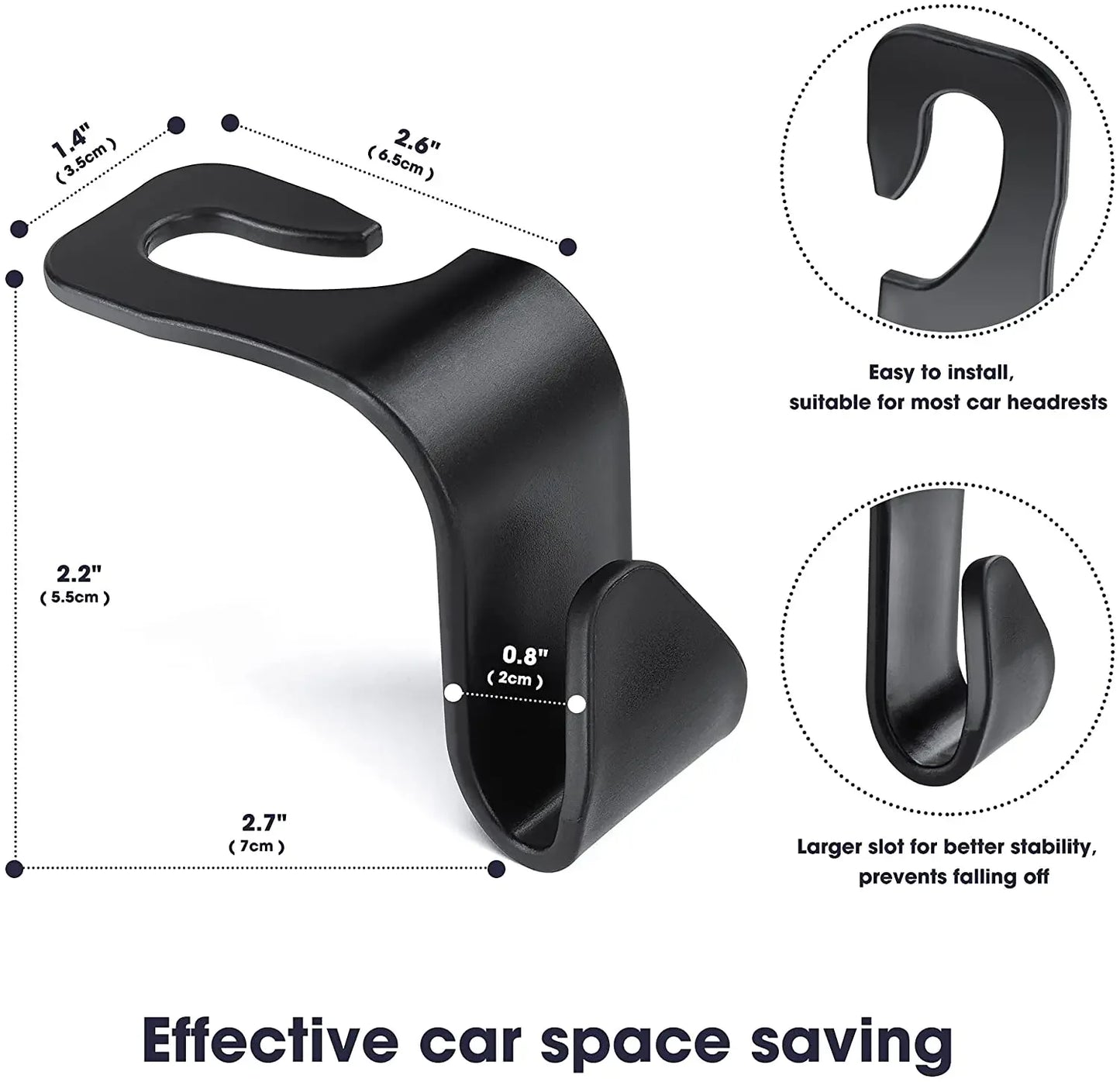 Car Seat Back Hook Universal Headrest Hook Car Accessories Interior Organizer Hanger Holder Storage For Car Bag Handbag Purse