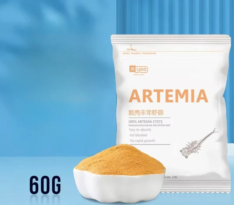 Decapsulated Brine Shrimp Artemia Eggs Fish Food for All Picky Tropical Fish Fist Bite Baby Food