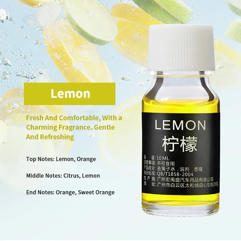 10ML Car Perfume Refill Air Freshener Natural Plant Essential Oil Aroma Diffuser Fragrance Humidifier Freshener Auto Accessories