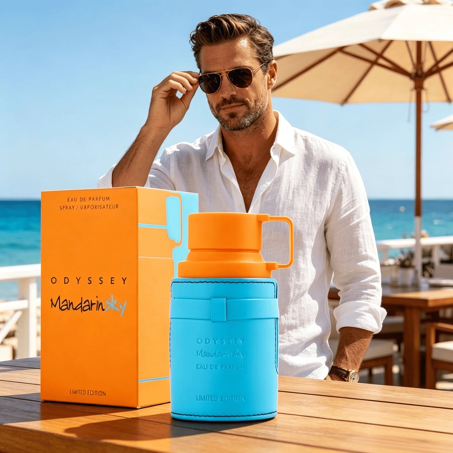 Armaf Odyssey Mandarin Sky Limited Edition EDP 100 ML, Fresh Mandarin Citrus Amber‑Woody Luxury Perfume, Long‑Lasting Scent Spray For Daily Wear & Dating