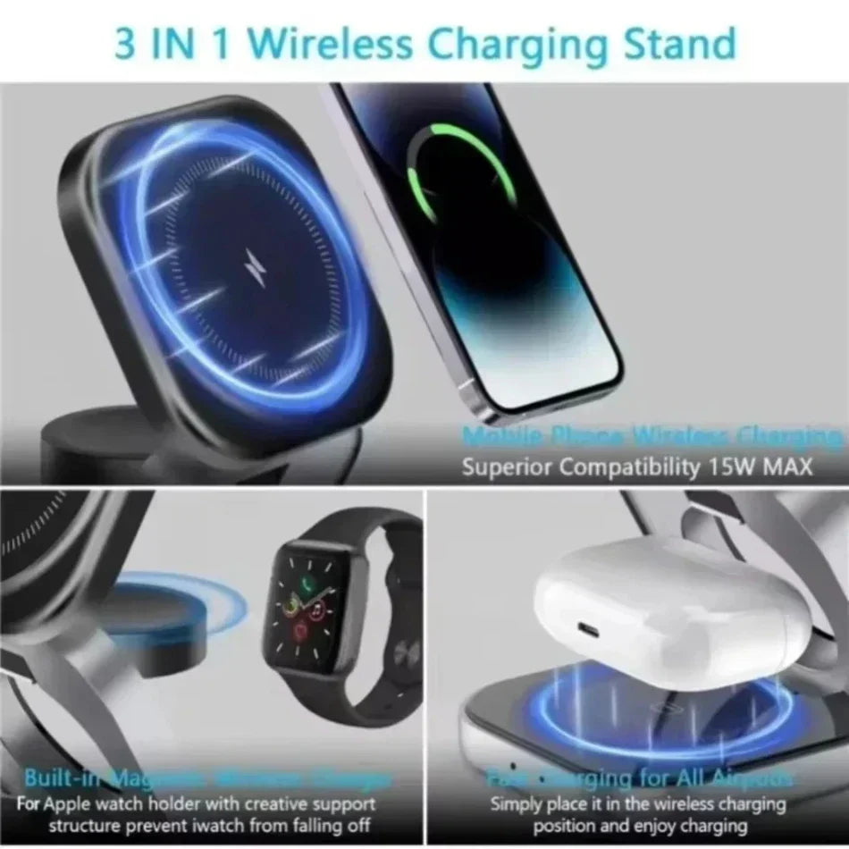 3-in-1 Magnetic Wireless Charger
