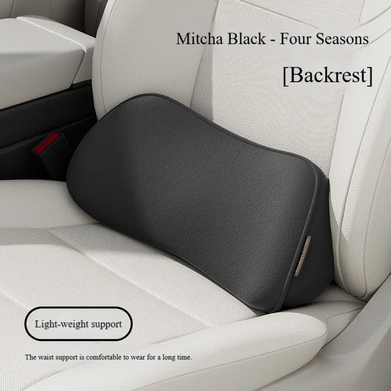 Car Seat Pillow Memory Foam Lumbar Support Breathable Back Protector Suitable for Office Chairs and Car Interior Accessories