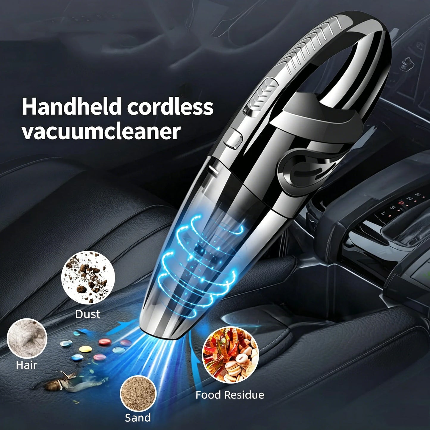 Portable Wireless Handheld Vacuum Cleaner USB Rechargeable, Multi Function Dual Use Car Home Mini Vacuum, Long Endurance Cordless Small Cleaning Vacuum for Household Auto Interior