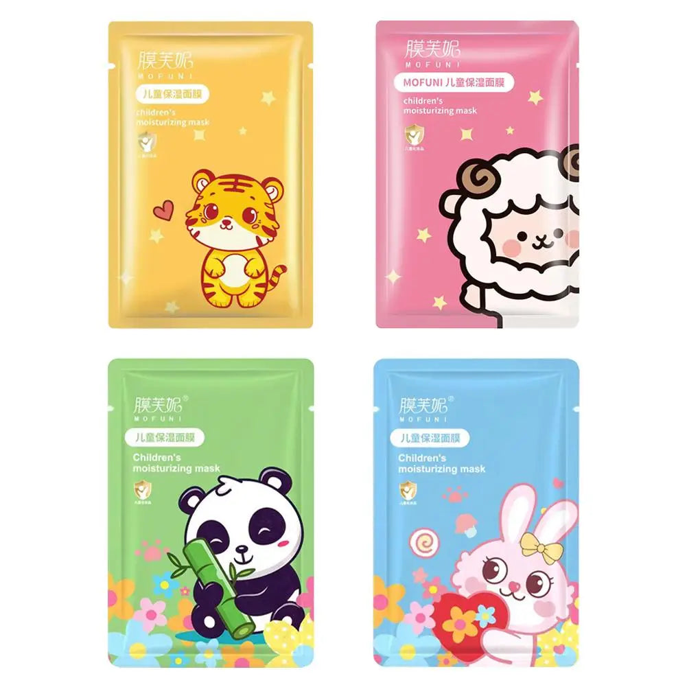 1/5PCS Children's Fruit Cartoon Mask Hydrating Moisturizing Gentle Nourishing Cartoon Animal Face Mask Stickers For Kids