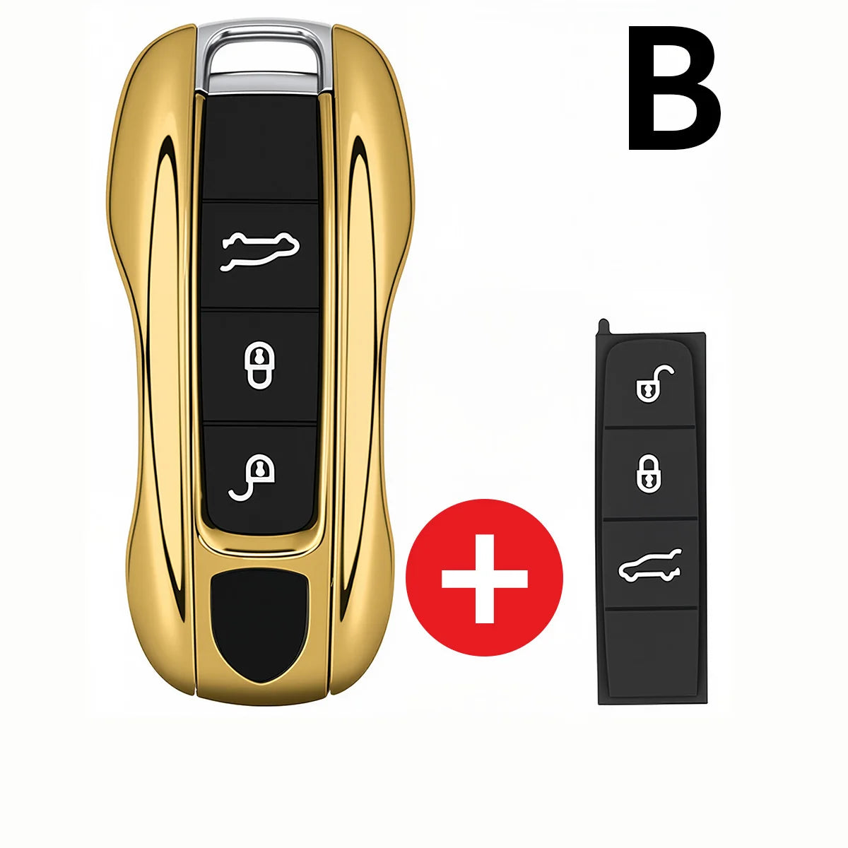 For Porsche Panamera Carrera Macan Boxster Cayman Cayenne Taycan 911 970 981 991 Car Smart Remote Key Case Fob Covers Set Shell