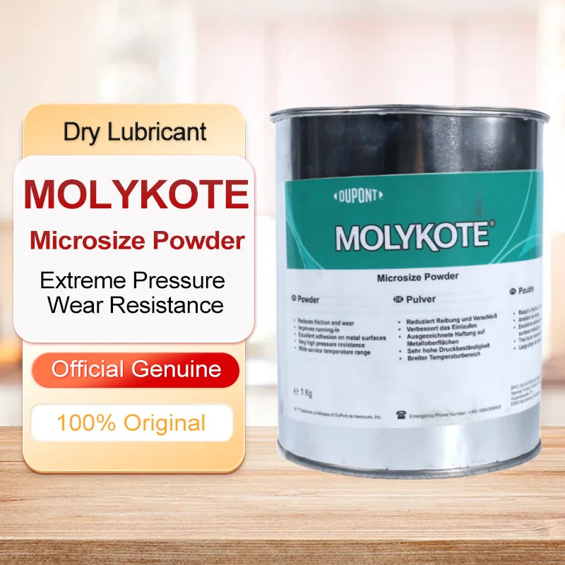 MOLYKOTE Microsize Powder High Purity MoS₂ Dry Lubricant Powder High Temperature Anti Wear Industrial Lubricant 1KG
