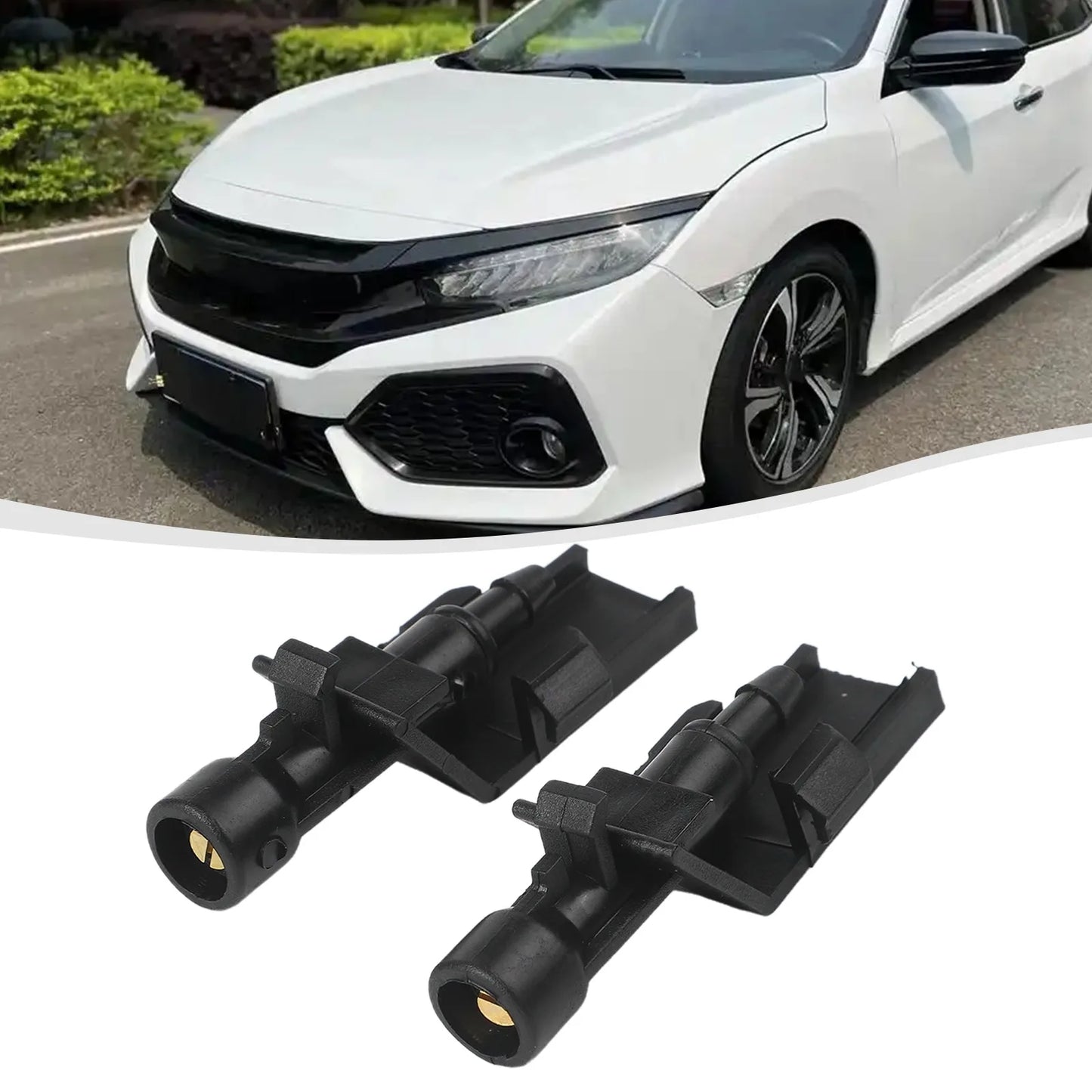 2 X Front Windscreen Wiper Washer Nozzles Fits For Honda For Civic 2017-2021 76810TGGE01 Washer Nozzles Effortless Installation