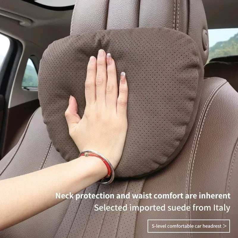 2PCS Car Headrest Neck Support Seat / Maybach Design S Class Soft Universal Adjustable Car Pillow Neck Rest Cushion High Quality