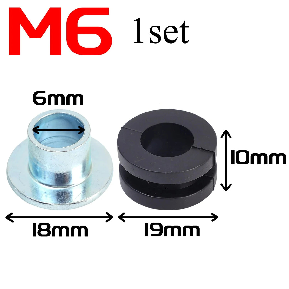 Motorcycle Rubber Grommet Kit Fairing Bolt Cushion Washer Steel Bushing Spacer for Honda Suzuki ATV Accessories M6/M10