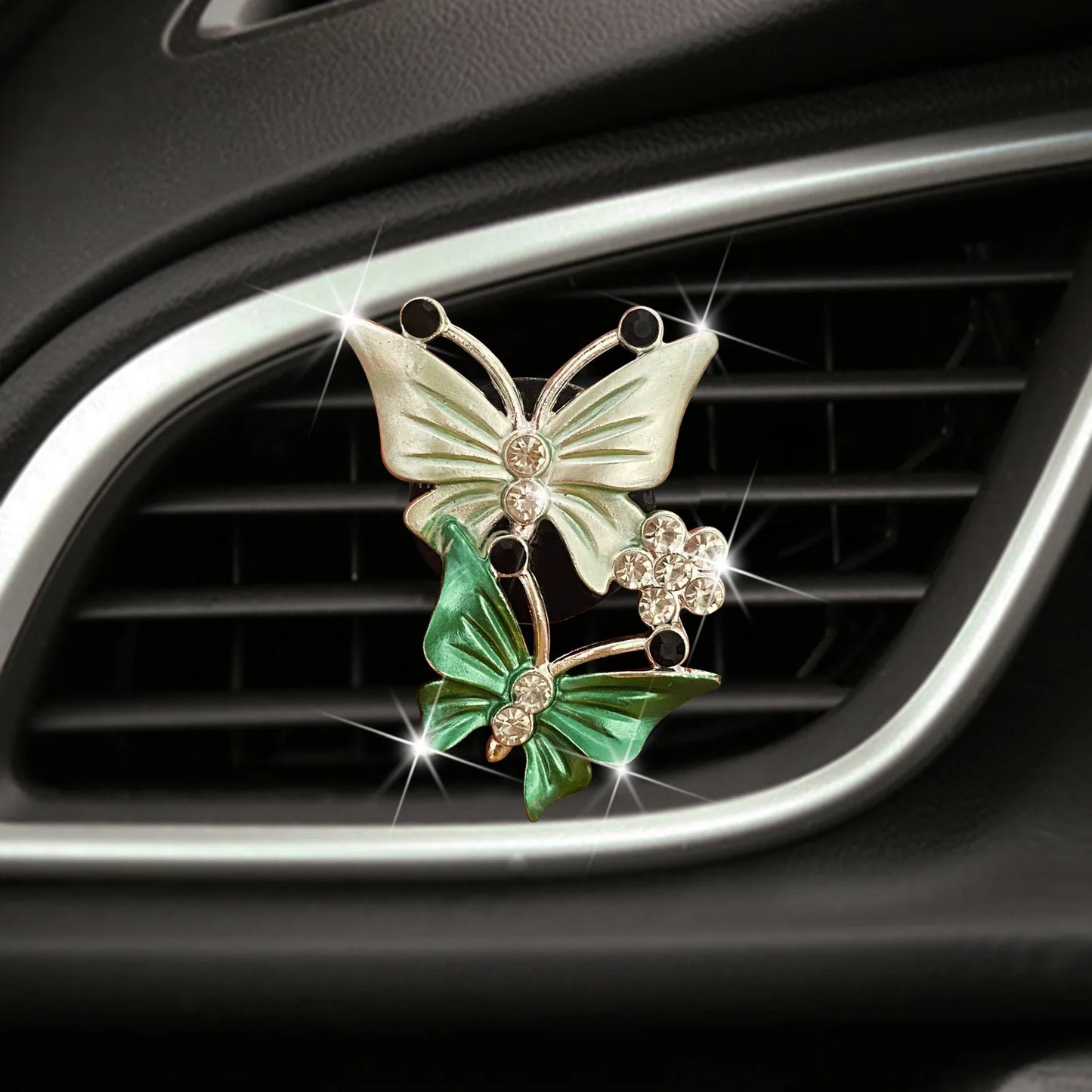 Air Freshener Butterfly Car-styling Car Perfume Natural Smell Air Conditioner  Butterfly Diamond Aromatherapy Decoration Clip