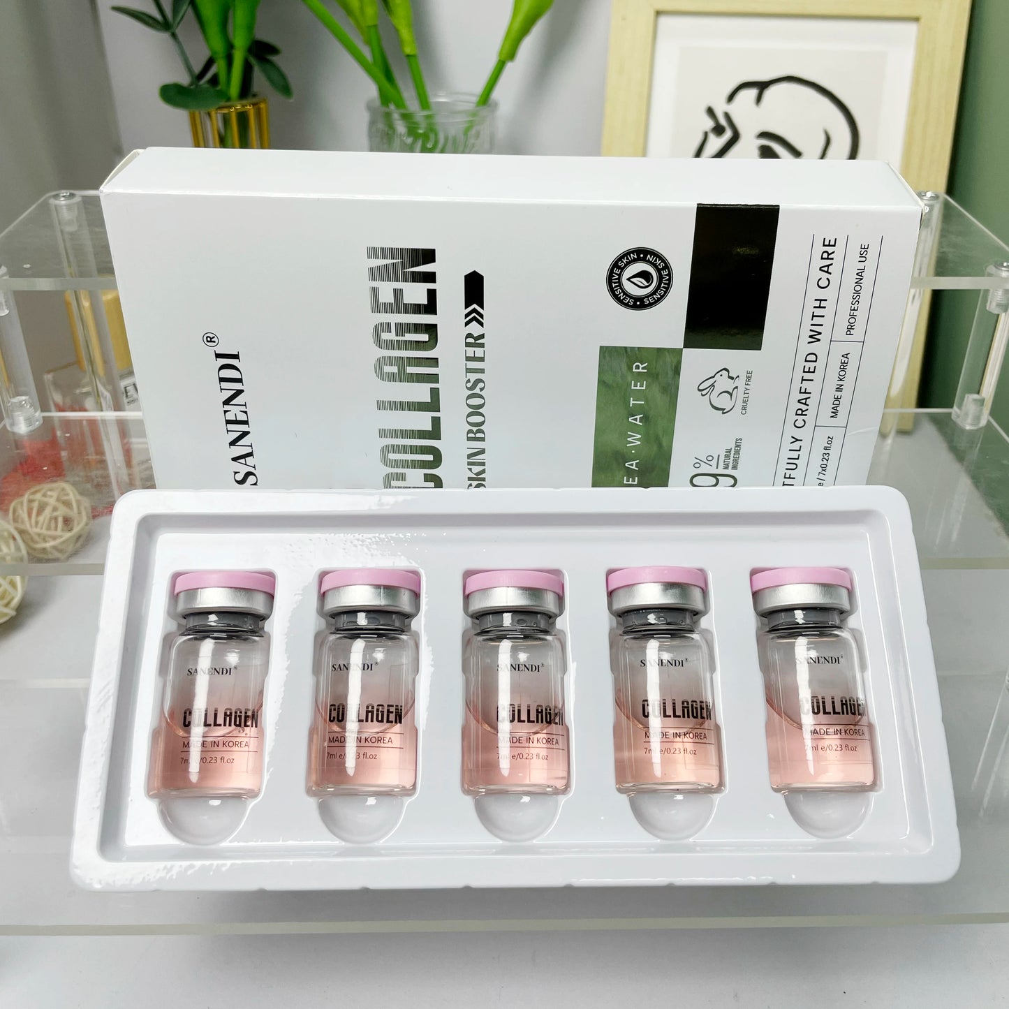 Sanendi Hyaluronic Acid Skin Care Serum pdrnn gsh Vita C Collagen Essence Hydrating Moisturizing Korean Face Care Beauty Product