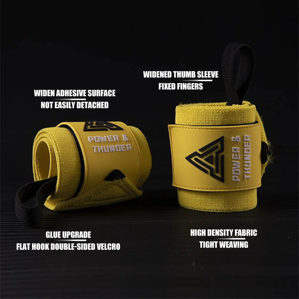 Heavy Duty Weight Lifting Wrist Wraps For Powerlifting Gym Crossfit Brace Wrist to Push Heavier Wrist Support with Thumb Loop
