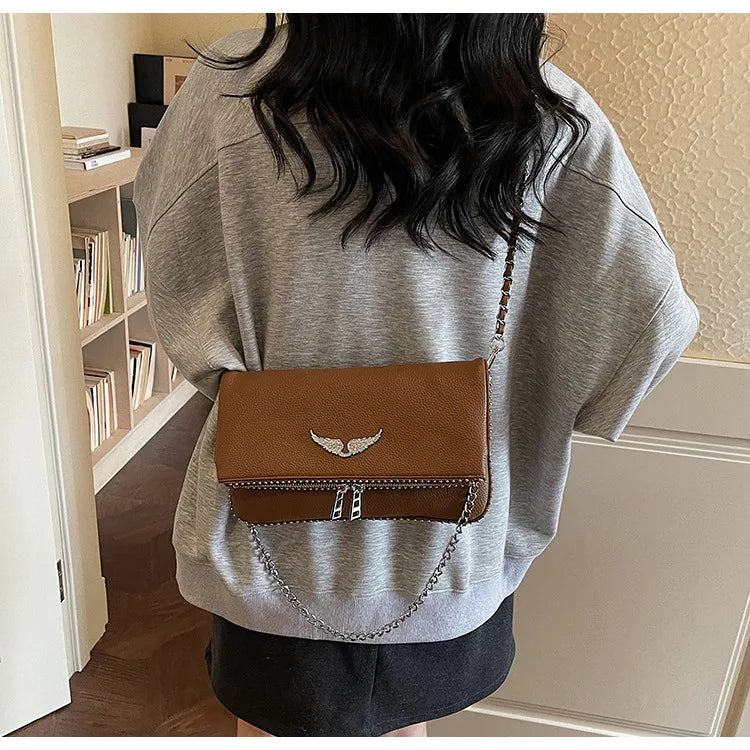 2026 New French Shoulder Bags Classic Fashionable and Versatile Chain Retro Luxury Cross-body Messenger Bag for Women